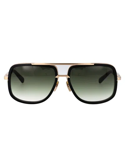 Dita Mach-one Sunglasses In Matte Black-antique 12k Gold W G-15 To Clear - Ar