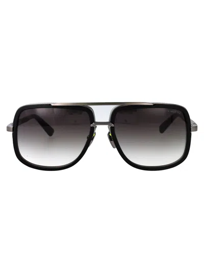 Dita Mach-one Sunglasses In Matte Black-antique Silver W/ Dark Grey To Clear - Ar