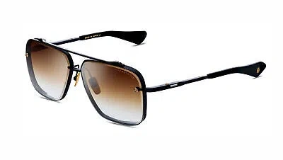 Pre-owned Dita Mach-six Dts121-62-03-z Black Iron Rhodium In Brown