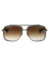 Dita Mach-six Sunglasses In Black Iron - Black Rhodium W/ Dark Brown To Clear - Ar