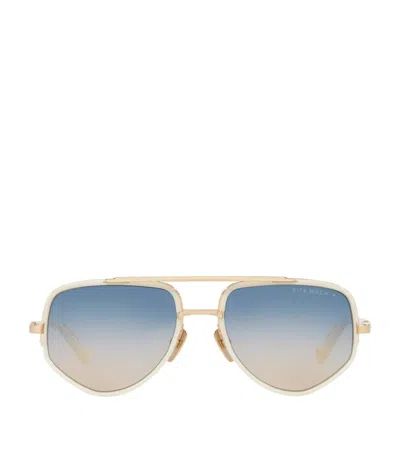 Dita Mach X Pilot Sunglasses In White