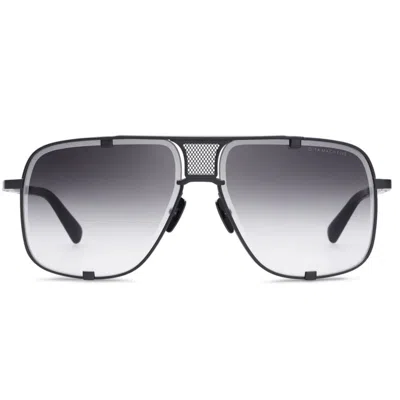 Dita Mach-five Bold Aviator-style Sunglasses With Gradient Grey Lenses In Black