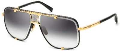 Dita Mach-five Grey Gradient Navigator Unisex Sunglasses Drx-2087-a-z 64 In ["grey","yellow","black","gold Tone"]