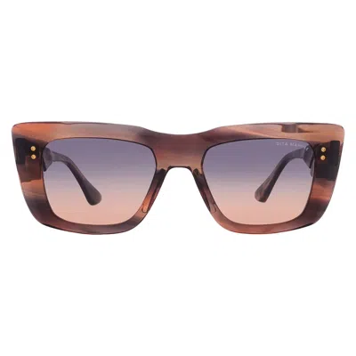 Dita Mahine Grey Peach Gradient Cat Eye Ladies Sunglasses Dts437-a-02 53 In Brown