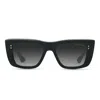 Dita Mahine Acetate Rectangle Sunglasses In Black Yellow Gold