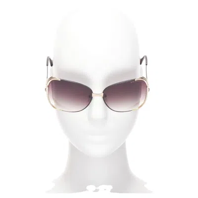 Pre-owned Dita Mariposa Black Gold Metallic Sides Frame Logo End Butterfly Sunnies