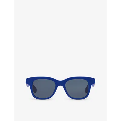 Dita Mens Am0382s Rectangle Acetate Sunglasses In Blue