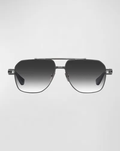 Dita Men & Apos;s Kudru Titanium Aviator Sunglasses In Gray