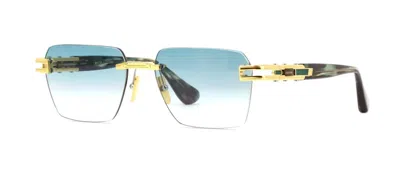 Pre-owned Dita Meta-evo One Yellow Gold Arctic Swirl/blue Shaded (03) Sunglasses