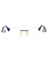 Dita Meta-evo Rx Glasses In Antique Silver - Blue Swirl W Clear