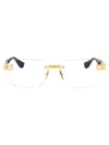 Dita Meta-evo Rx Glasses In Yellow Gold - Arctic Sky Swirl W Clear