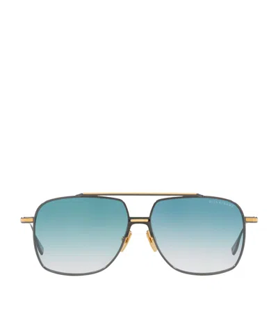 Dita Metal Alkamx Aviator Sunglasses In Black