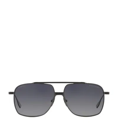 Dita Metal Alkamx Square Sunglasses In Black