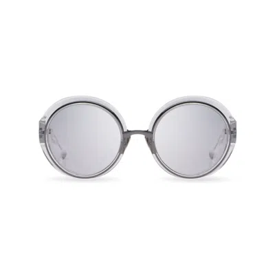Dita Micro-roundclear Black Rhodium W In Clear Black Rhodium W