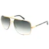 Dita Midnight Special Drx-2010-l-gld-blk-60 Unisex Aviator Sunglasses In Multi