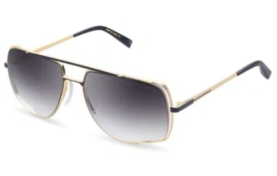 Pre-owned Dita Midnight Special Drx 2010-m Yellow Gold Black Grey Gradient Lens Sunglasses In Gray