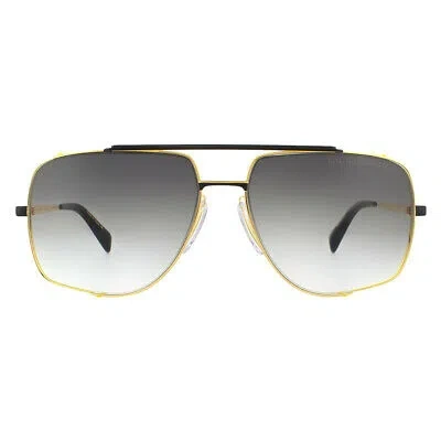 Pre-owned Dita Midnight Special Dt Drx-2010 M-blk-gld Yellow Gold/ Matte Black Metal In Gray