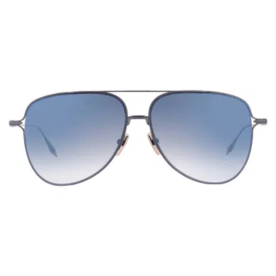 Dita Moddict Blue Gradient Mirror Pilot Unisex Sunglasses Dts144-a-03 63 In Silver