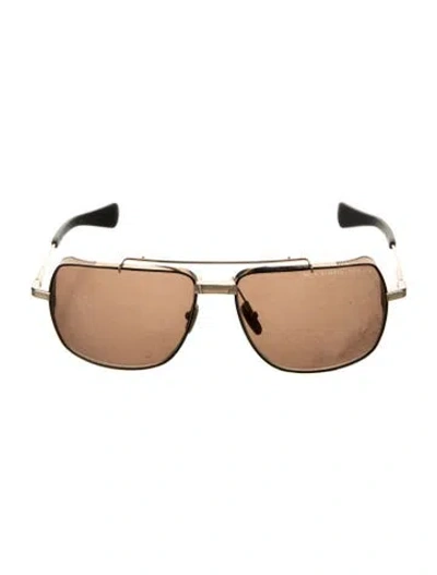 Pre-owned Dita Myladydior8 Aviator Sunglasses In Gold