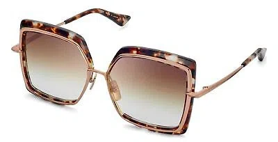 Pre-owned Dita Narcissus Dts503-58-02-z Cream Tortoise Rose Gold In Brown