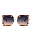 Dita Sunglasses In San Ono Swirl - Rose Gold W/ Grey To Peach Gradient