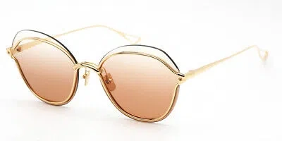Pre-owned Dita Nightbird - Two-dts519-03-z Yellow Gold Sunglasses