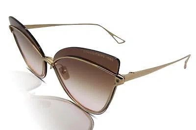 Pre-owned Dita Nightbird-one Women's Sunglasses Dts515-01 White Gold/brown-pink -authentic