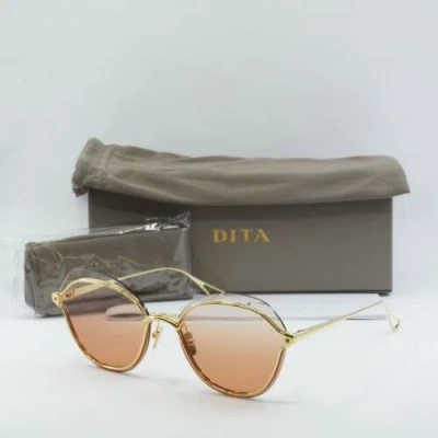 Pre-owned Dita Nightbird-two Dts5-19-03 Yellow Gold/pink Gradient 58-17-145 Sunglasses