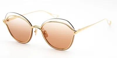 Dita Nightbird-two Dts519-03-z Men's Sunglasses Gold Size 58