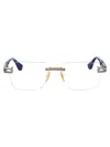 Dita Meta-evo Rx Glasses In Antique Silver - Blue Swirl W Clear