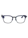 Dita Linrcon Glasses In Matte Navy - Antique Silver W/clear