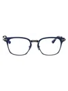 Dita Linrcon Glasses In Matte Navy - Antique Silver W/clear