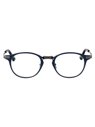 Dita Optical In Matte Navy - Antique Silver W/clear