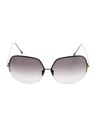 Pre-owned Dita Oversize Gradient Sunglasses In Black/gold