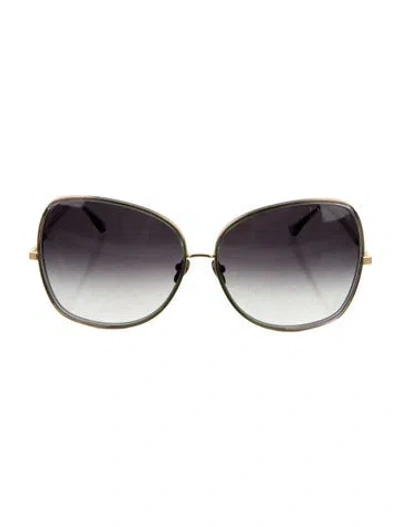 Pre-owned Dita Oversize Gradient Sunglasses In Black/gold