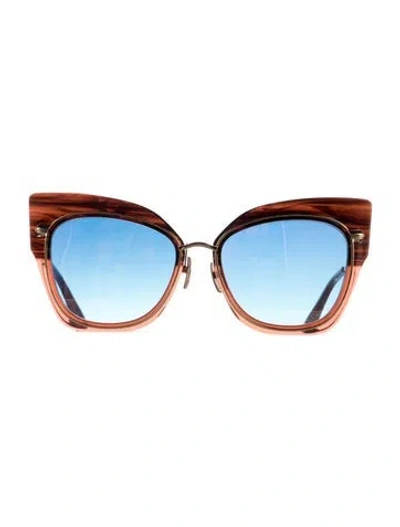Pre-owned Dita Oversize Gradient Sunglasses In Brown