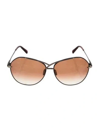 Pre-owned Dita Oversize Gradient Sunglasses In Brown
