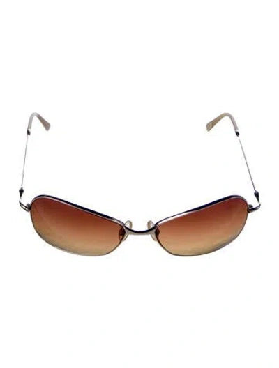 Pre-owned Dita Oversize Gradient Sunglasses In Brown/gold