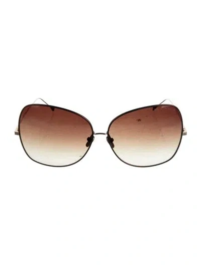 Pre-owned Dita Oversize Gradient Sunglasses In Gold