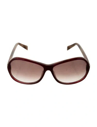 Pre-owned Dita Oversize Gradient Sunglasses In Red