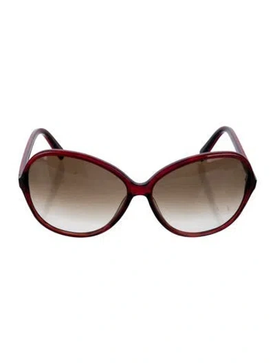 Pre-owned Dita Oversize Gradient Sunglasses In Red