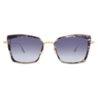 Dita Perplexer Dark Grey To Clear Gradient Butterfly Ladies Sunglasses Dts405-a-01 53 In Purple
