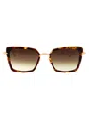 Dita Womens Brown Dts405 Perplexa Butterfly-frame Acetate Sunglasses In Tortoise Haze - White Gold W/ Dark Brown To Clear Gradient