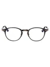 Dita Radicon Glasses In Black Iron- Yellow Gold W/ Clear