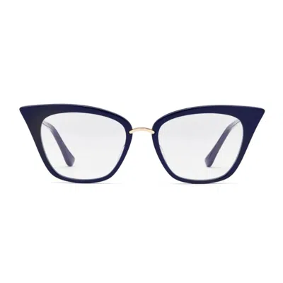 Dita Rebella Bold Cat-eye Eyeglasses With Gold Accents In Pink