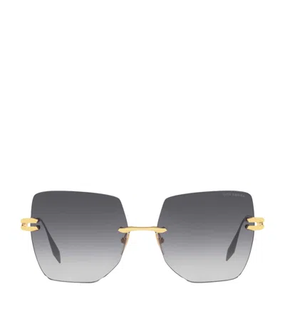 Dita Rimless Square Embra Sunglasses In Gold