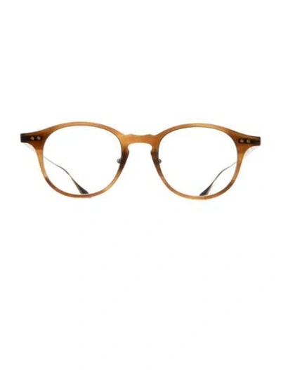 Pre-owned Dita Round Clear Sunglasses W/ Tags In Brown