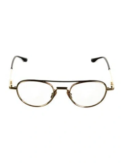 Pre-owned Dita Round Eyeglasses In Gold