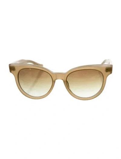 Pre-owned Dita Round Gradient Sunglasses In Brown