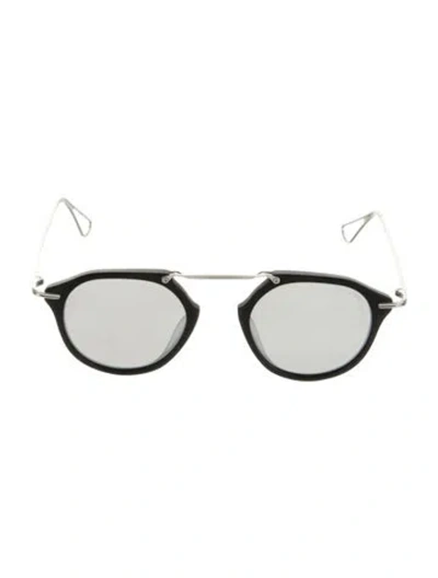 Pre-owned Dita Round Mirrored Sunglasses In Black